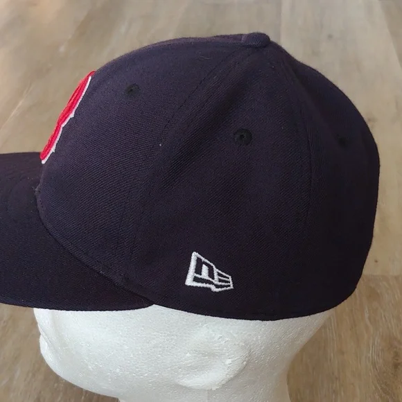 New Era 59Fifty On Field MLB Boston Red Sox Fitted Cap Hat Navy Blue Size 7 - Picture 3 of 9